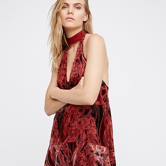 NWT Free People Lady Love Red Tunic Top - Picture 2 of 6